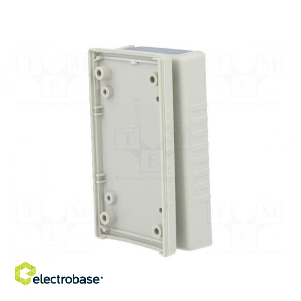 Enclosure: with panel | X: 50mm | Y: 90mm | Z: 24mm | ABS | light grey image 6