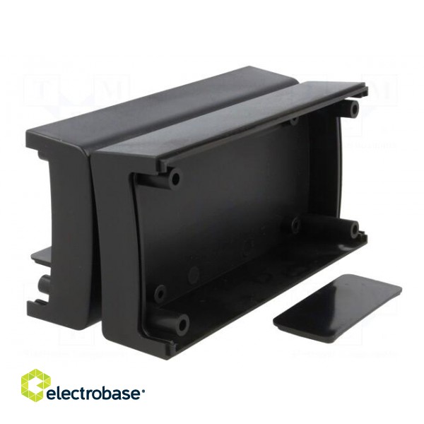 Enclosure: with panel | X: 60mm | Y: 120mm | Z: 51mm | ABS | black | IP53 image 2
