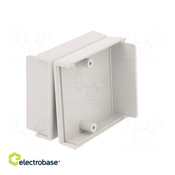 Enclosure: with panel | X: 62mm | Y: 69mm | Z: 30mm | ABS | grey image 6