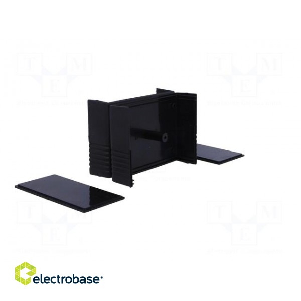 Enclosure: with panel | X: 89mm | Y: 64mm | Z: 47mm | ABS | black image 4
