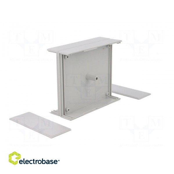 Enclosure: with panel | X: 90mm | Y: 109mm | Z: 40mm | polystyrene | grey image 6