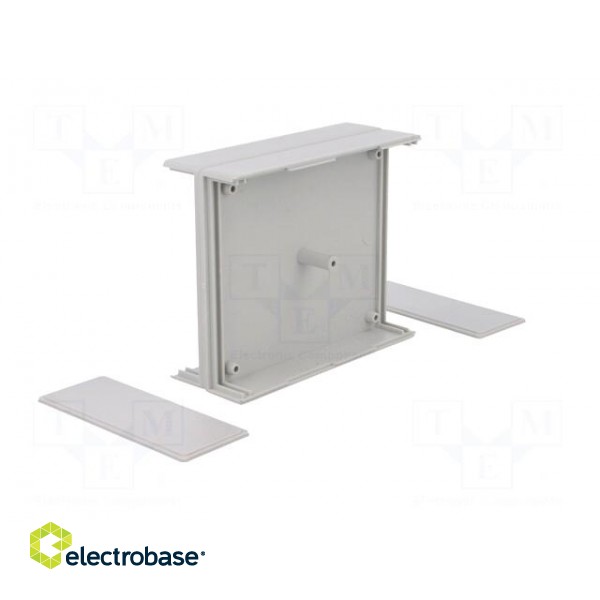 Enclosure: with panel | X: 90mm | Y: 109mm | Z: 40mm | polystyrene | grey paveikslėlis 2