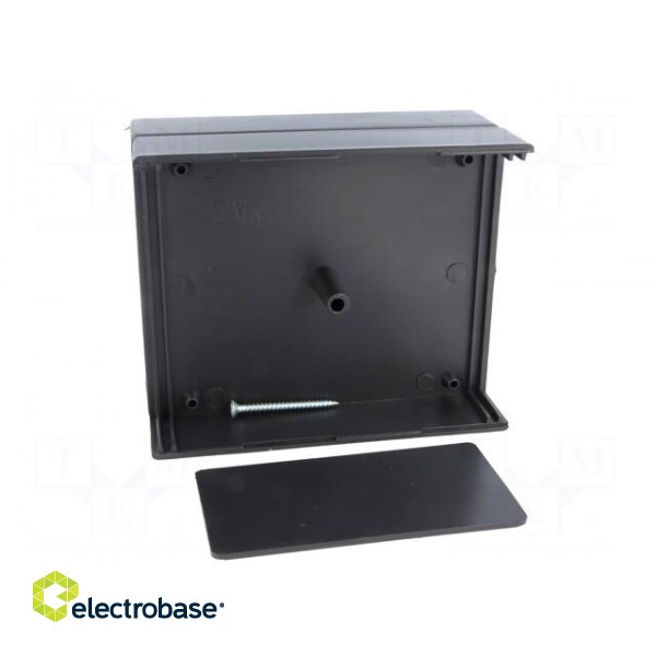 Enclosure: with panel | X: 90mm | Y: 109mm | Z: 49mm | polystyrene | black image 3