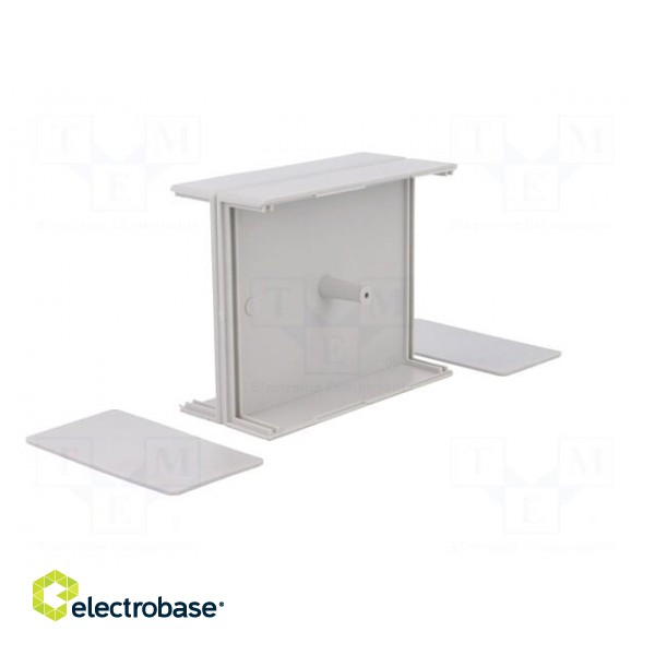 Enclosure: with panel | X: 90mm | Y: 109mm | Z: 49mm | polystyrene | grey image 6