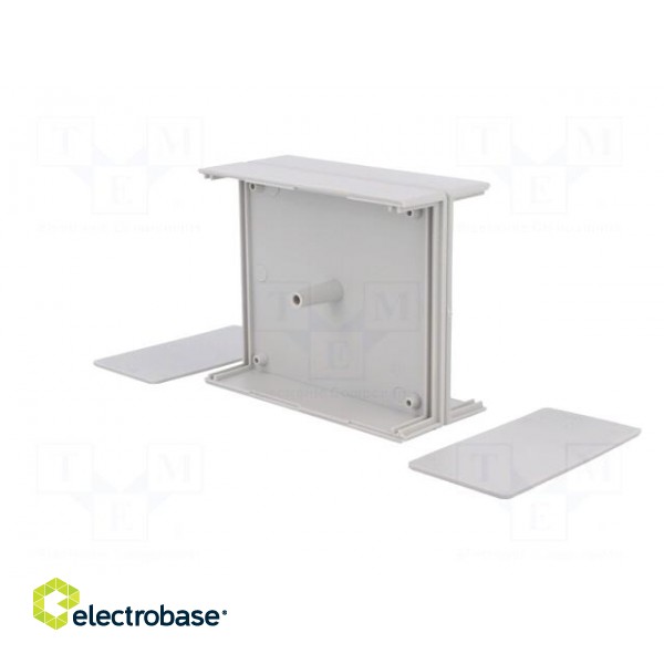 Enclosure: with panel | X: 90mm | Y: 109mm | Z: 49mm | polystyrene | grey image 4
