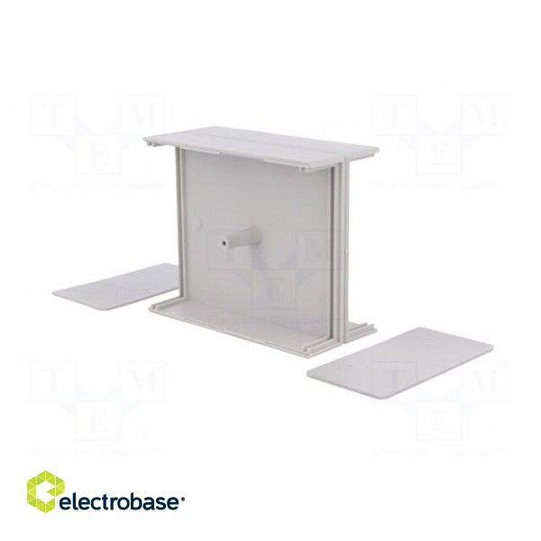 Enclosure: with panel | X: 90mm | Y: 109mm | Z: 49mm | polystyrene | grey image 8