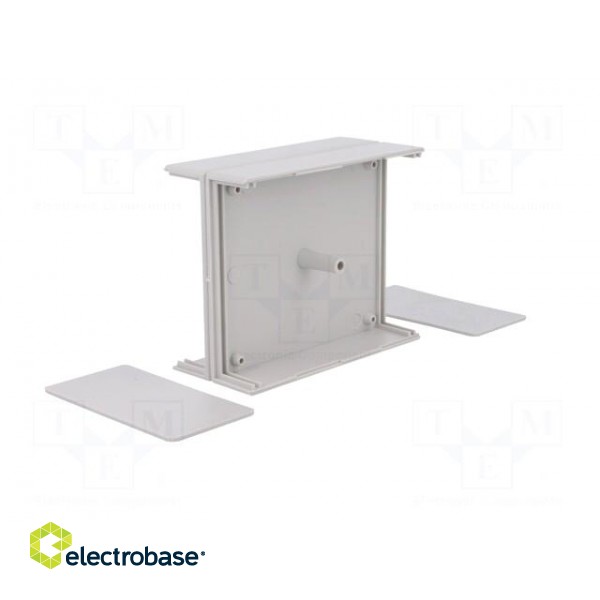Enclosure: with panel | X: 90mm | Y: 109mm | Z: 49mm | polystyrene | grey image 2