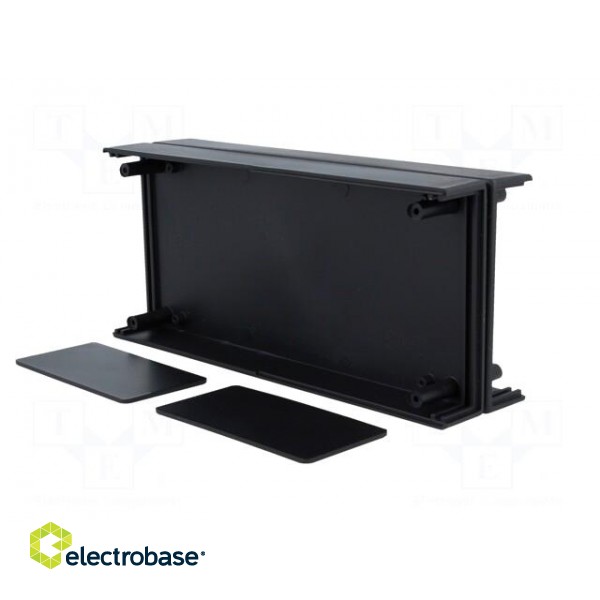 Enclosure: with panel | X: 90mm | Y: 200mm | Z: 49mm | polystyrene | black image 4