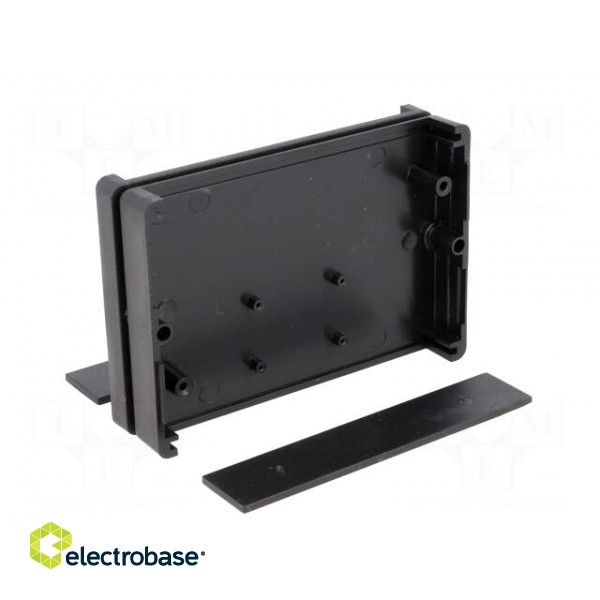 Enclosure: with panel | X: 90mm | Y: 62mm | Z: 20mm | ABS | black image 2