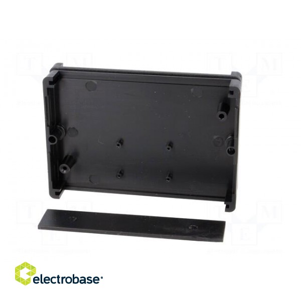 Enclosure: with panel | X: 90mm | Y: 62mm | Z: 20mm | ABS | black image 3