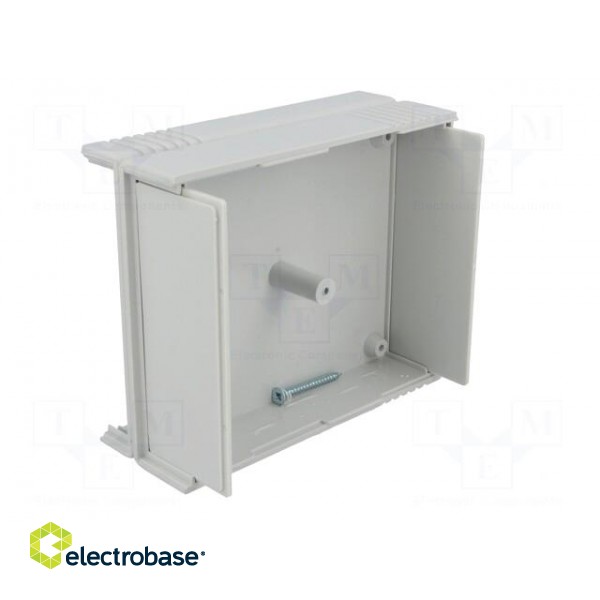 Enclosure: with panel | X: 91mm | Y: 111mm | Z: 42mm | ABS | grey paveikslėlis 2