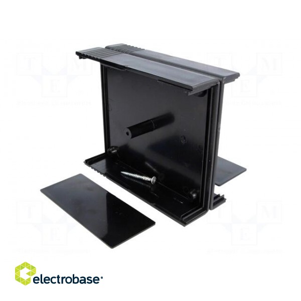 Enclosure: with panel | X: 91mm | Y: 111mm | Z: 43mm | ABS | black image 4