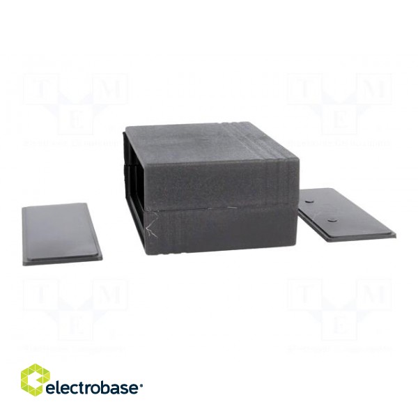 Enclosure: with panel | X: 91mm | Y: 66mm | Z: 39mm | polystyrene | black image 7
