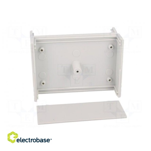 Enclosure: with panel | X: 91mm | Y: 66mm | Z: 39mm | polystyrene | grey image 7