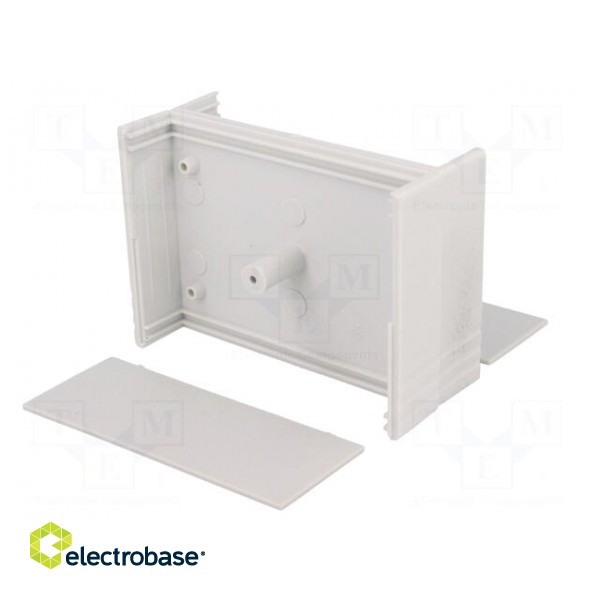 Enclosure: with panel | X: 91mm | Y: 66mm | Z: 39mm | polystyrene | grey image 8