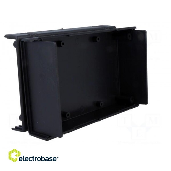 Enclosure: with panel | X: 92mm | Y: 147mm | Z: 43mm | ABS | black image 2