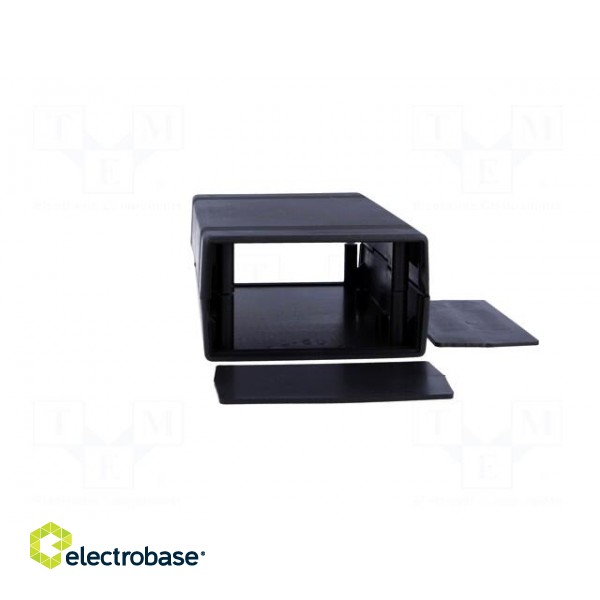Enclosure: with panel | X: 92mm | Y: 147mm | Z: 50mm | ABS | black image 9