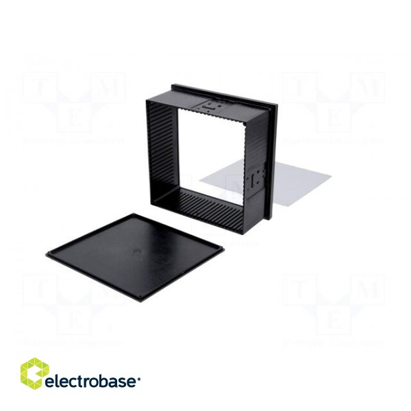 Enclosure: panel | X: 144mm | Y: 144mm | Z: 64mm | black | Series: Uninorm paveikslėlis 6