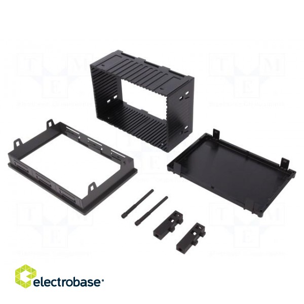 Enclosure: panel | X: 96mm | Y: 144mm | Z: 57mm | ABS,polycarbonate,PPO image 1