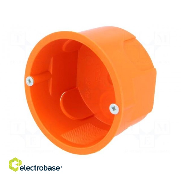 Enclosure: back box | Ø: 60mm | Z: 40mm | plaster embedded | IP30 paveikslėlis 1