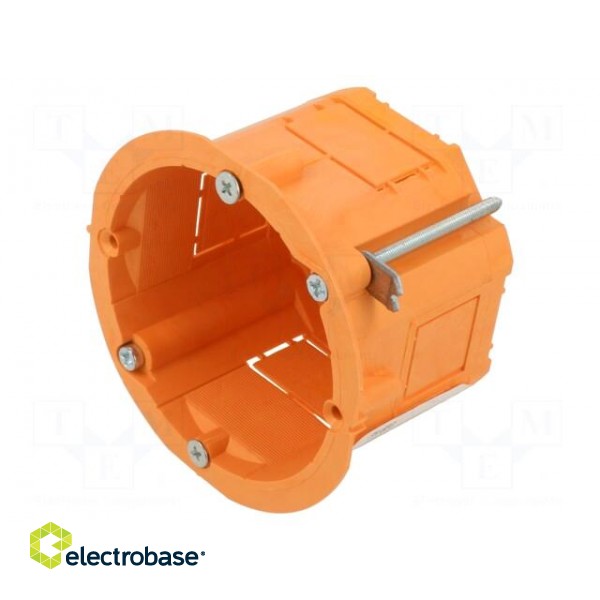 Enclosure: junction box | Ø: 60mm | Z: 45mm | plaster embedded | orange