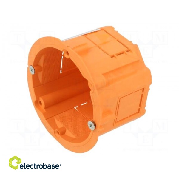 Enclosure: junction box | Ø: 60mm | Z: 45mm | plaster embedded | orange