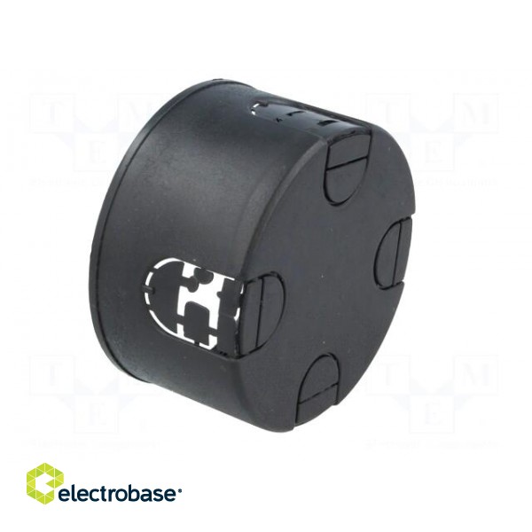 Enclosure: back box | Ø: 80mm | Z: 44mm | plaster embedded | IP30 | black image 4