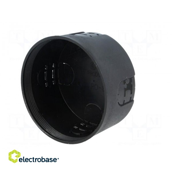 Enclosure: back box | Ø: 80mm | Z: 44mm | plaster embedded | IP30 | black image 2