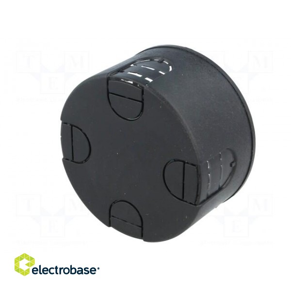 Enclosure: back box | Ø: 80mm | Z: 44mm | plaster embedded | IP30 | black image 6