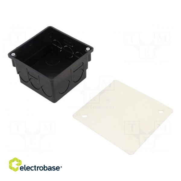 Enclosure: junction box | X: 85mm | Y: 85mm | Z: 45mm | plaster embedded фото 1