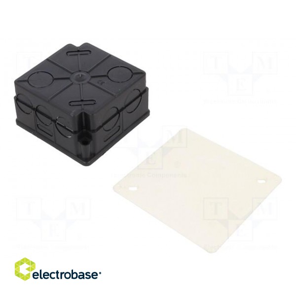 Enclosure: junction box | X: 85mm | Y: 85mm | Z: 45mm | plaster embedded image 2