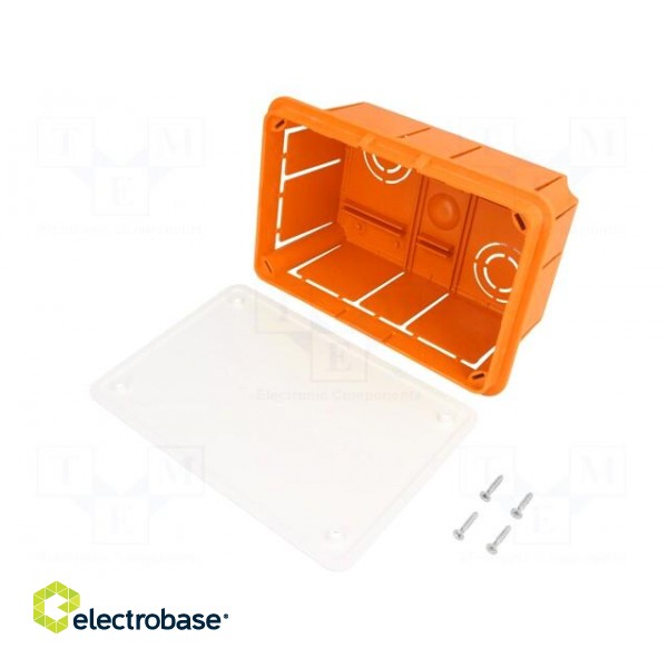 Enclosure: back box | X: 98mm | Y: 153mm | Z: 70mm | plaster embedded image 1