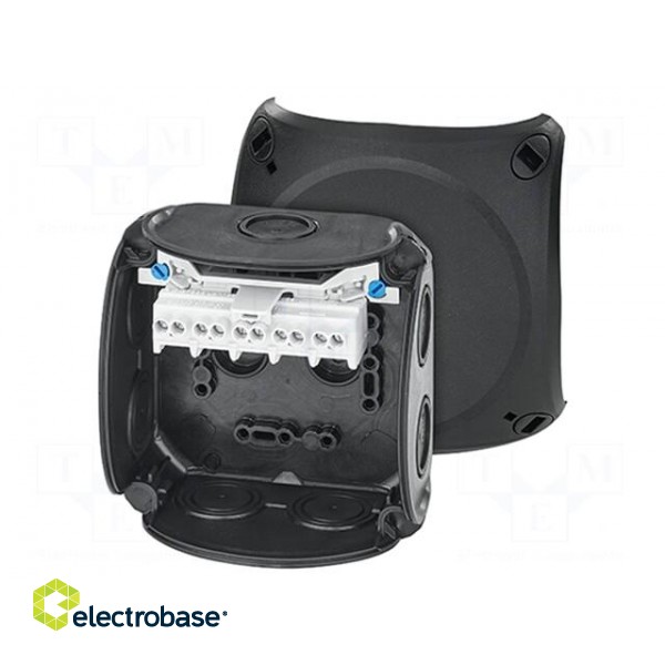 Enclosure: junction box | X: 104mm | Y: 104mm | Z: 70mm | IP66 | black