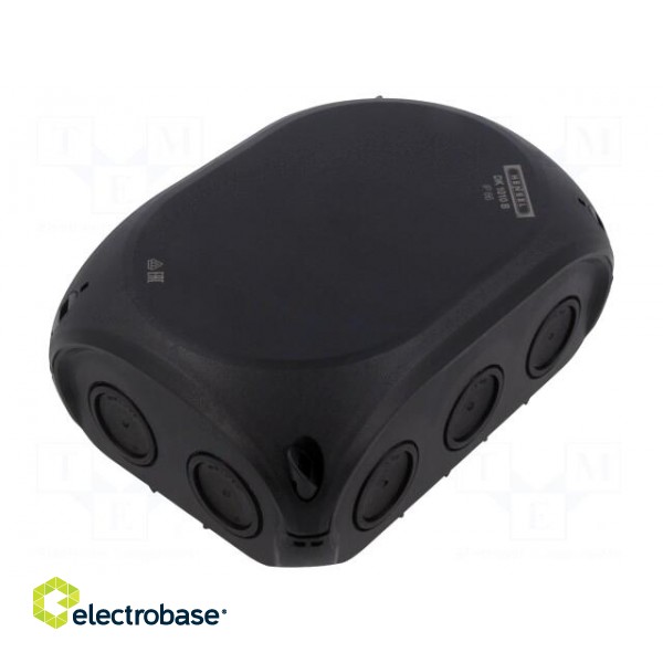 Enclosure: junction box | X: 130mm | Y: 180mm | Z: 77mm | IP66 | black