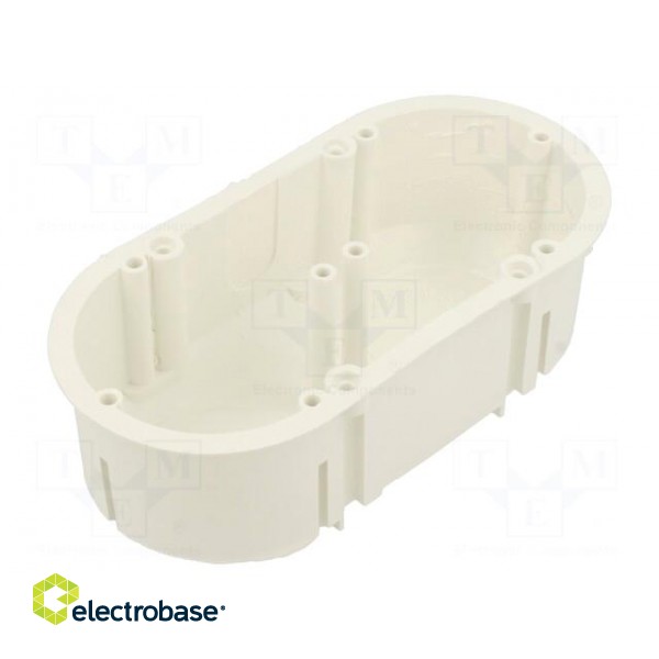 Enclosure: junction box | Ø: 62mm | Z: 45mm | plaster embedded | white paveikslėlis 2