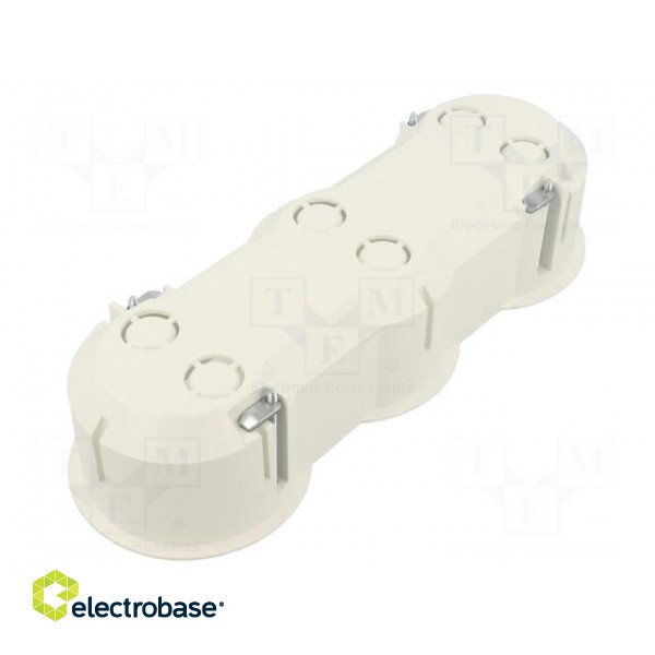 Enclosure: junction box | Ø: 63mm | Z: 45mm | plaster embedded | white фото 1