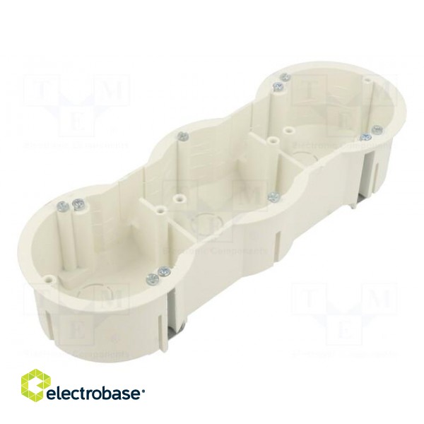 Enclosure: junction box | Ø: 63mm | Z: 45mm | plaster embedded | white фото 2