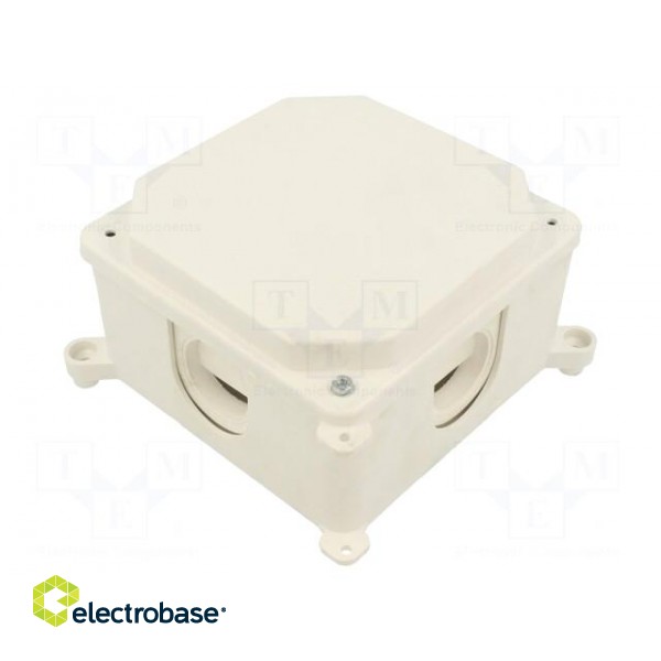 Enclosure: junction box | X: 103mm | Y: 103mm | Z: 60mm | wall mount image 1