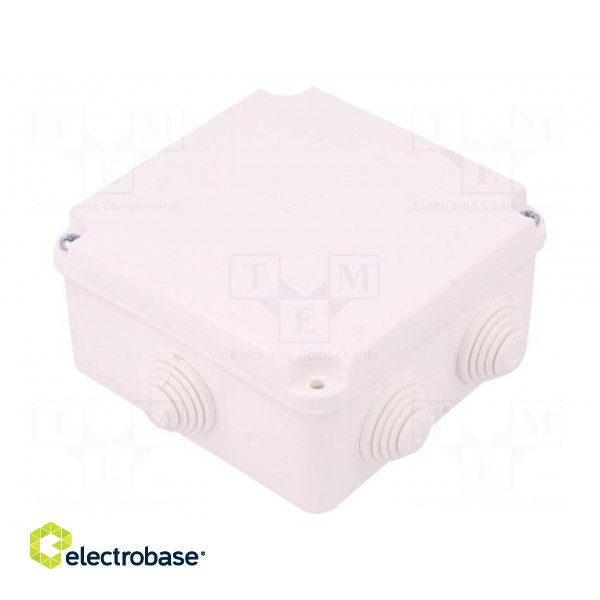 Enclosure: junction box | X: 108mm | Y: 108mm | Z: 58mm | wall mount image 1