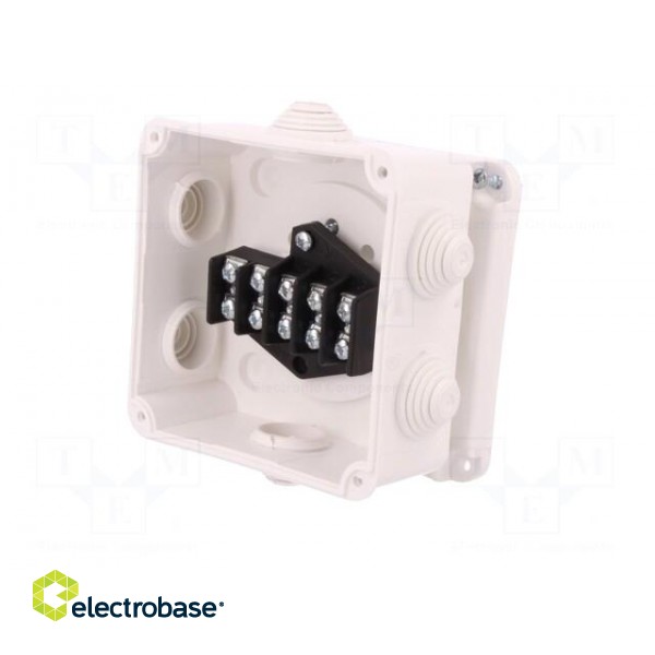 Enclosure: junction box | X: 108mm | Y: 108mm | Z: 58mm | wall mount image 4