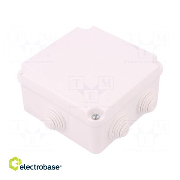 Enclosure: junction box | X: 108mm | Y: 108mm | Z: 58mm | wall mount image 1