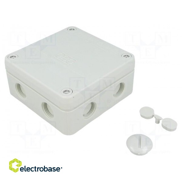 Enclosure: junction box | X: 110mm | Y: 110mm | Z: 51mm | polypropylene image 1