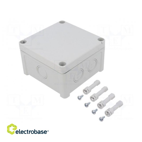 Enclosure: junction box | X: 110mm | Y: 110mm | Z: 65mm | wall mount | ABS image 1