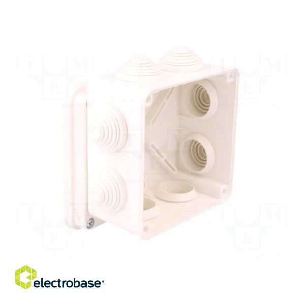 Enclosure: junction box | X: 110mm | Y: 110mm | Z: 67mm | wall mount image 2