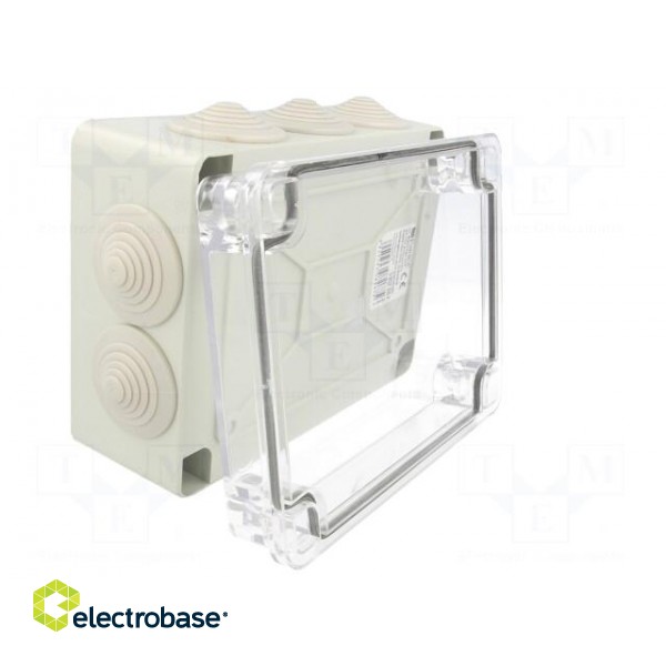 Enclosure: junction box | X: 110mm | Y: 150mm | Z: 70mm | IP65 | grey image 6