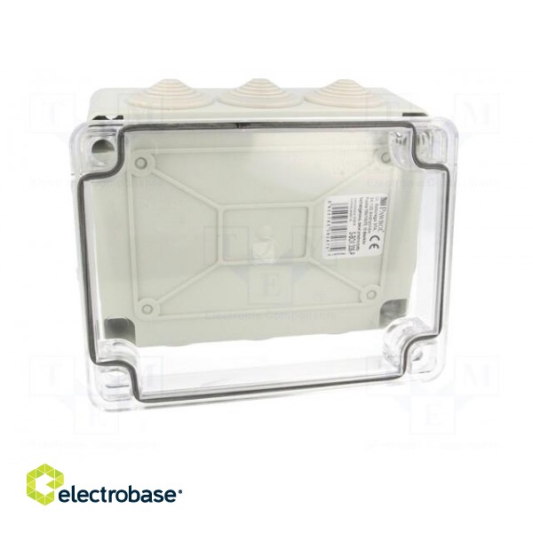 Enclosure: junction box | X: 110mm | Y: 150mm | Z: 70mm | IP65 | grey image 7