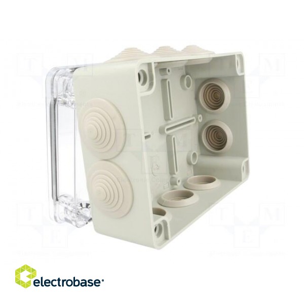 Enclosure: junction box | X: 110mm | Y: 150mm | Z: 70mm | IP65 | grey image 2