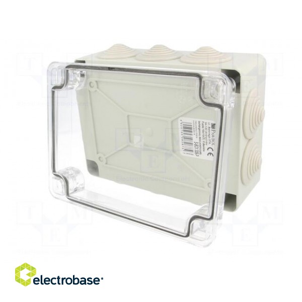 Enclosure: junction box | X: 110mm | Y: 150mm | Z: 70mm | IP65 | grey image 8