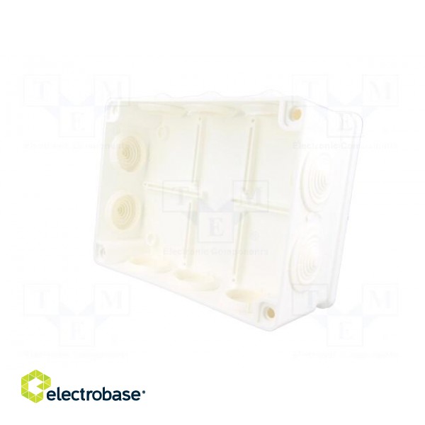 Enclosure: junction box | X: 110mm | Y: 190mm | Z: 70mm | IP65 | white image 5