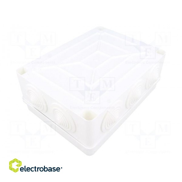 Enclosure: junction box | X: 110mm | Y: 190mm | Z: 70mm | IP65 | white image 2